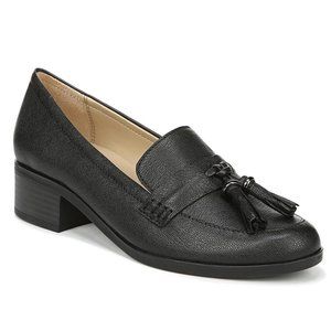 Naturalizer Nina Black Leather Courts Heel E169